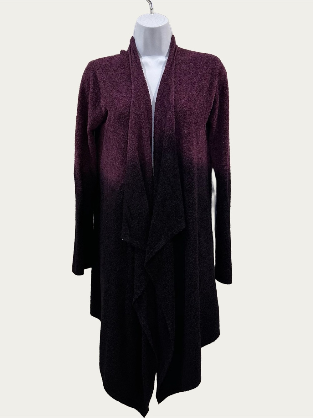 Barefoot Dreams Purple Ombre Long Sleeve Long Line Sweater Small